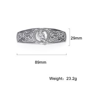 Nordic Mythology Viking Barrettes Vintage Side Head Standing Eagle Hair